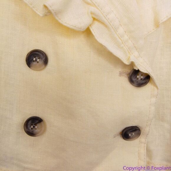NEW Free People 100% Linen Crossover Back Bennie Crop Blazer, L - Picture 10 of 16